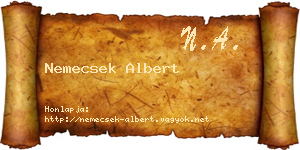 Nemecsek Albert névjegykártya